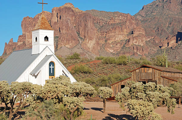istock Church and barn in Arizona 182490436