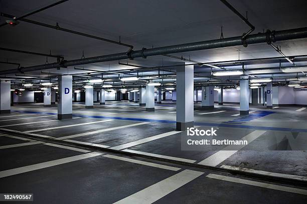 Empty Parking Garage Stock Photo - Download Image Now - Parking Lot, Parking Garage, Underground