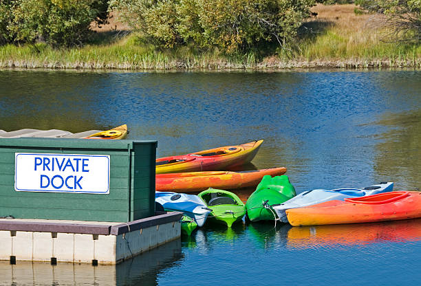 istock Kayaks for rent at marina 182490722