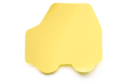 Car Note Jpg Car Shape Postit Note Isolated On White Stock Photo - Download Image ...