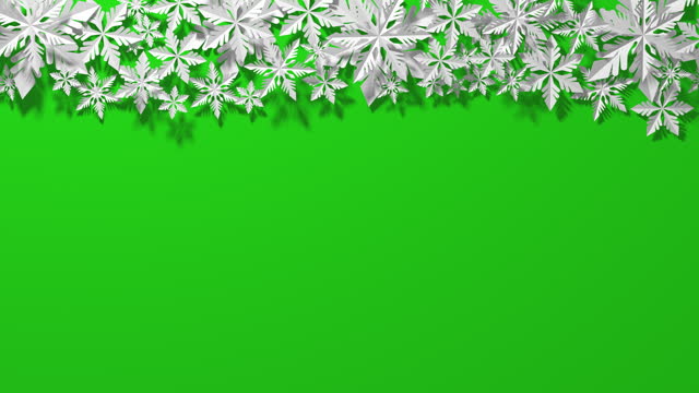 Christmas card (Loop 4k) - 3d Snowflakes with Real Shadow