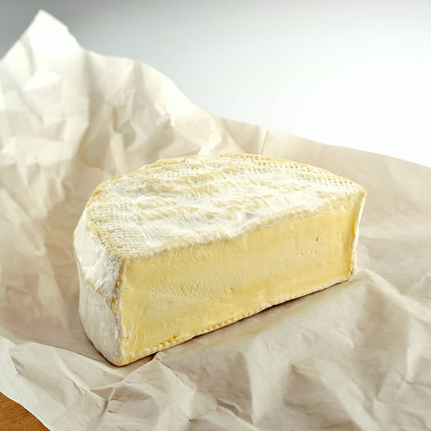 brie cheese isolated on white background
