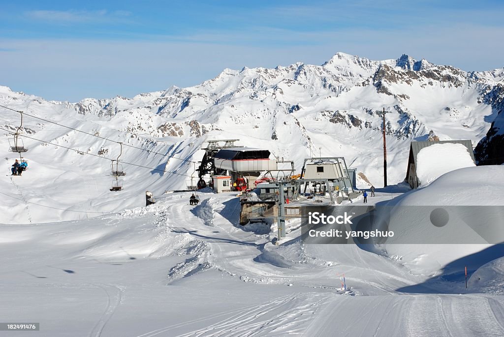 스키복 스테이션 돌로미티 알프스-Passo Tonale - 로열티 프리 0명 스톡 사진