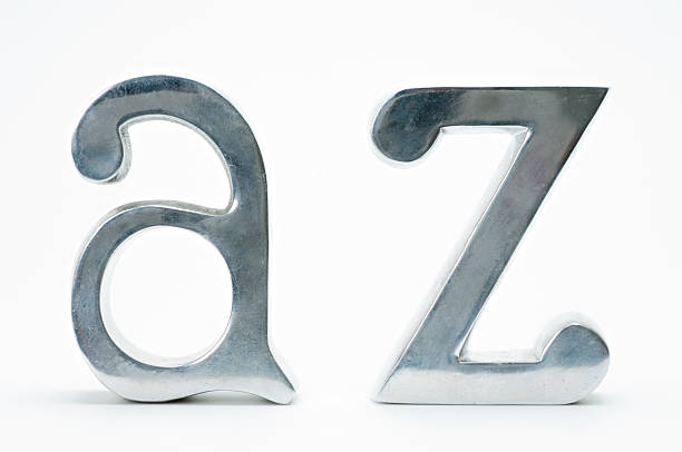 istock Chrome Letters A and Z  On White Background 182491543