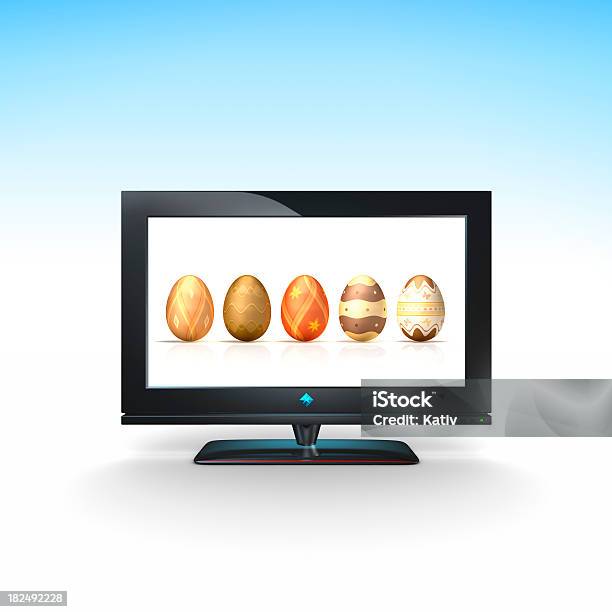 Decorated Easter Eggs Stock Photo - Download Image Now - Computer Monitor, Easter Egg, Animal Egg