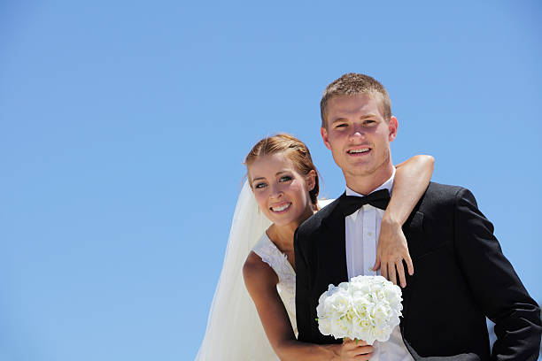 istock Newlywed Bride and Groom 182492355