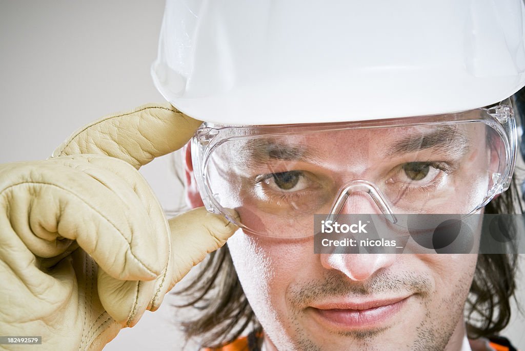 Schutz- und Arbeitskleidung - Lizenzfrei Menschliches Gesicht Stock-Foto