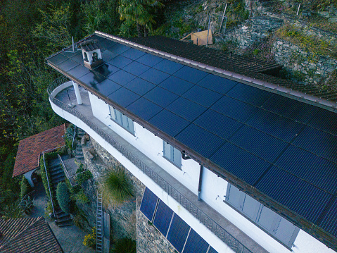 solar roof on apartment house