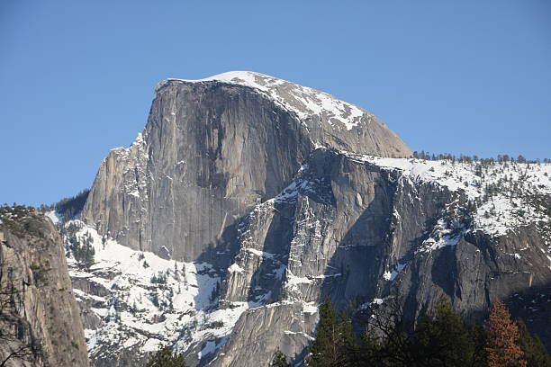 Half Dome in Winter - Yosemite stock photo