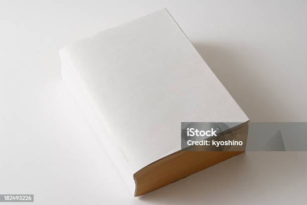 Isolierte Schuss Von Dicke Weiße Leere Buch Auf Weißem Hintergrund Stockfoto und mehr Bilder von Ansicht aus erhöhter Perspektive