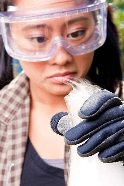 Young Asian Scientist Girl stock photo