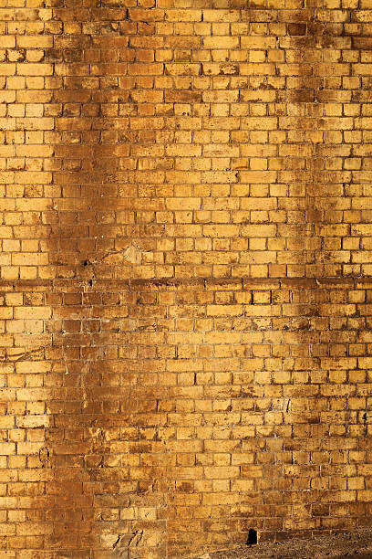 Yellow Brick Wall stock photo