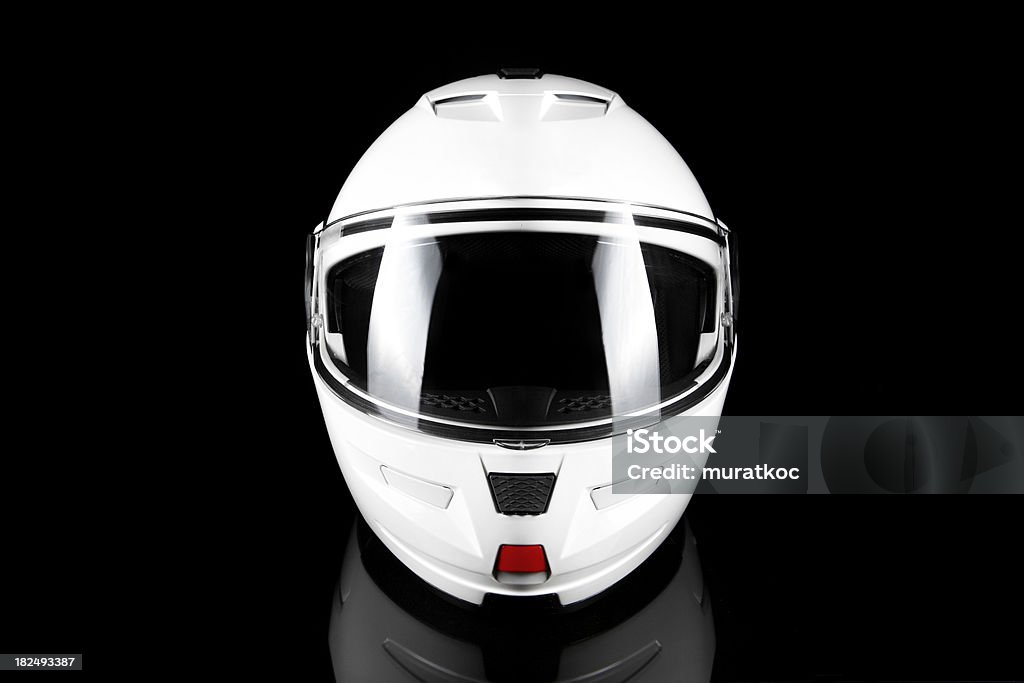 Capacete de motocicleta branco - Royalty-free Capacete Foto de stock