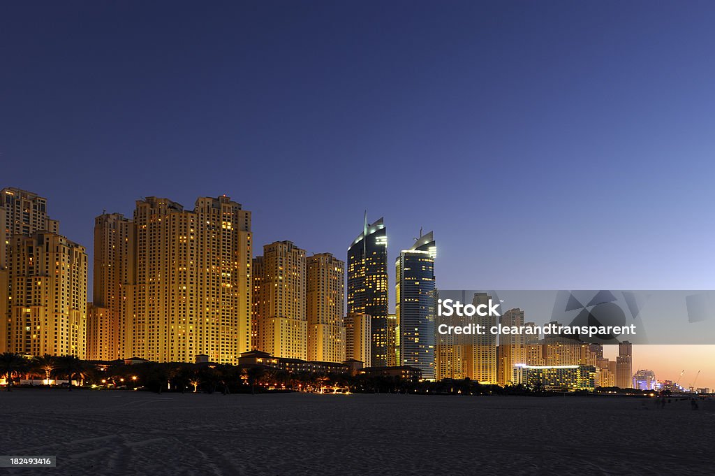 Jumeirah Beach Residence - Royalty-free Anoitecer Foto de stock