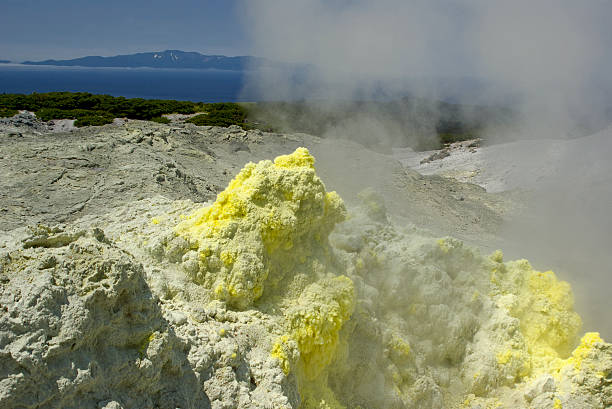 fumarole - mendeleev стоковые фото и изображения