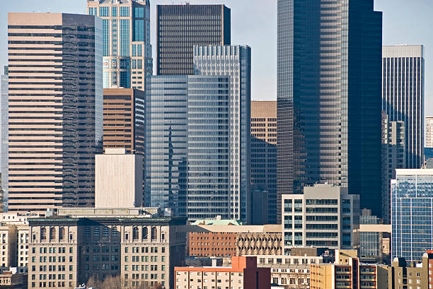 Office buildings and the Arctic Building (built in 1916 in Beaux-Arts style) in the financial district of Seattle, Washington, USA.