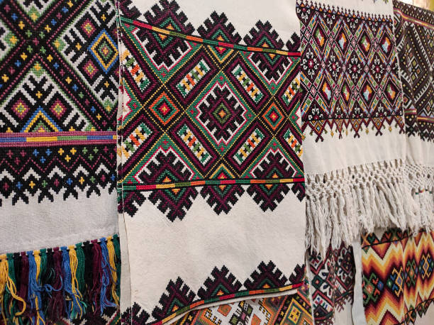 istock Ukrainian embroidered towels 1824942242