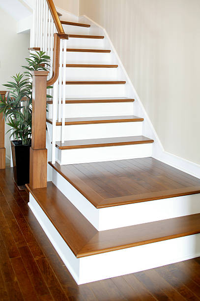 istock residential wooden stairway 182494621