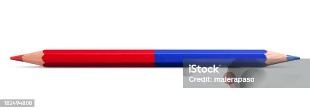 Pencil Stock Photo - Download Image Now - Symmetry, Blue, Pencil