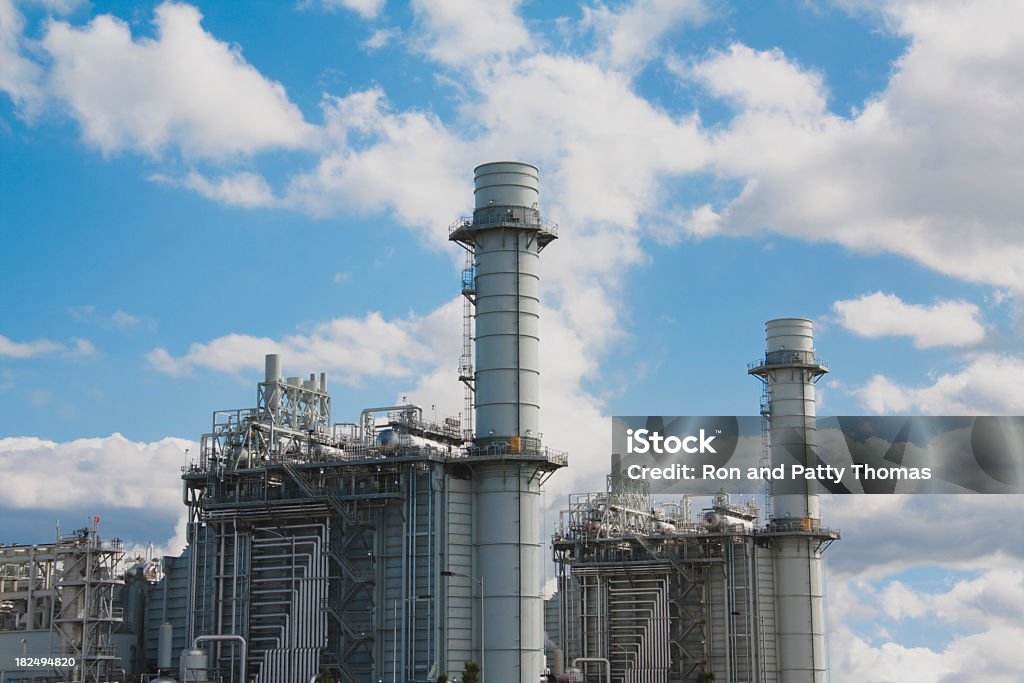 가스 터빈 출력 공장요 발화됨 - 로열티 프리 0명 스톡 사진