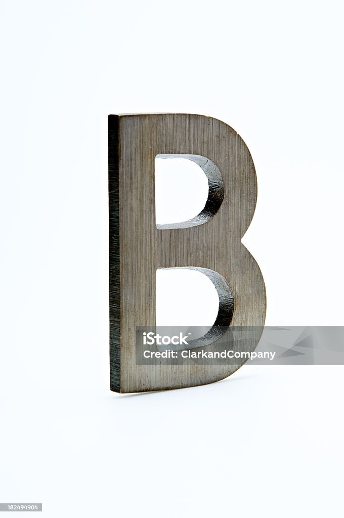 Lettera B in ottone - Foto stock royalty-free di Alfabeto