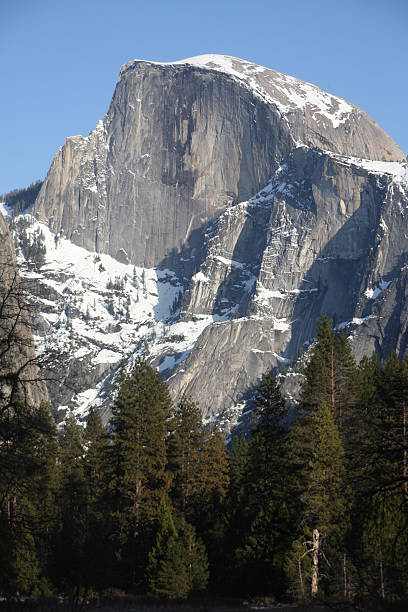 Half Dome in Winter - Yosemite National Park stock photo