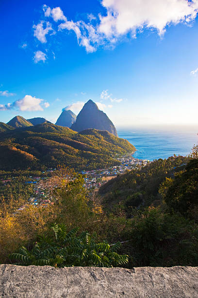 St. Lucia in the Caribbean stock photo