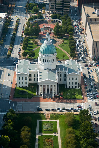 istock Capitol and office building aerial view 182495064