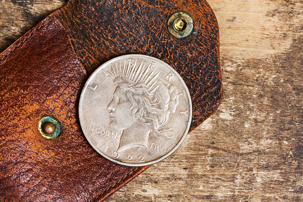 istock Year 1922 Silver Dollar Coin on Change Purse 182495211