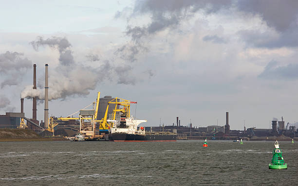 istock Ship docked in the harbor of IJmuiden 182495500