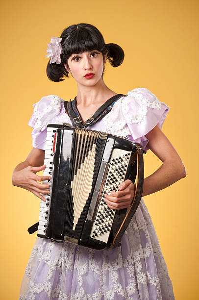 istock Nerdy Princess With Accordion 182495566
