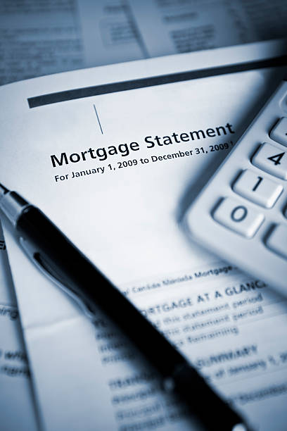 istock Family mortgage loan statement 182495813