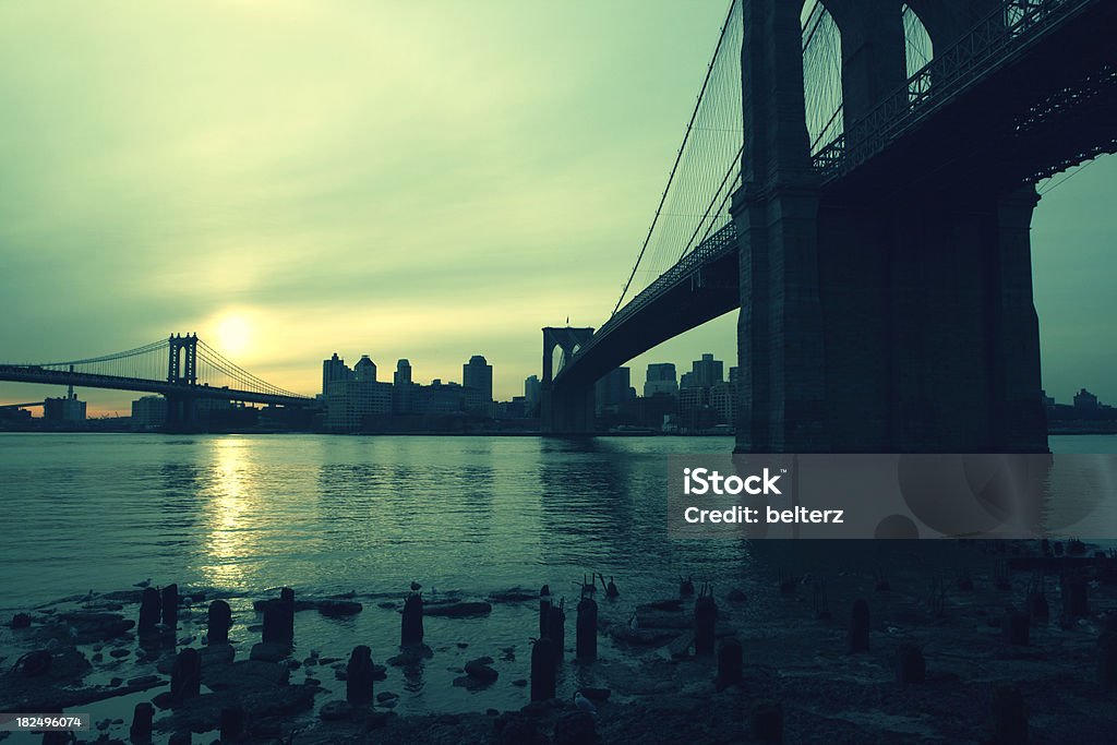 Cruze pontes processado - Foto de stock de Brooklyn - New York royalty-free