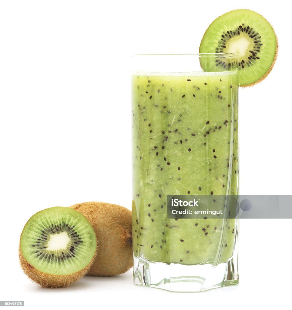 Erfrischende kiwi-Saft mit Obst - Lizenzfrei Kiwifrucht Stock-Foto