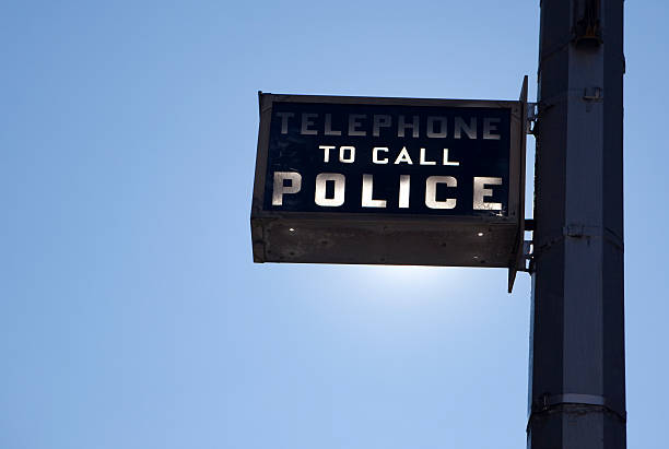 istock police phone sign 182496301