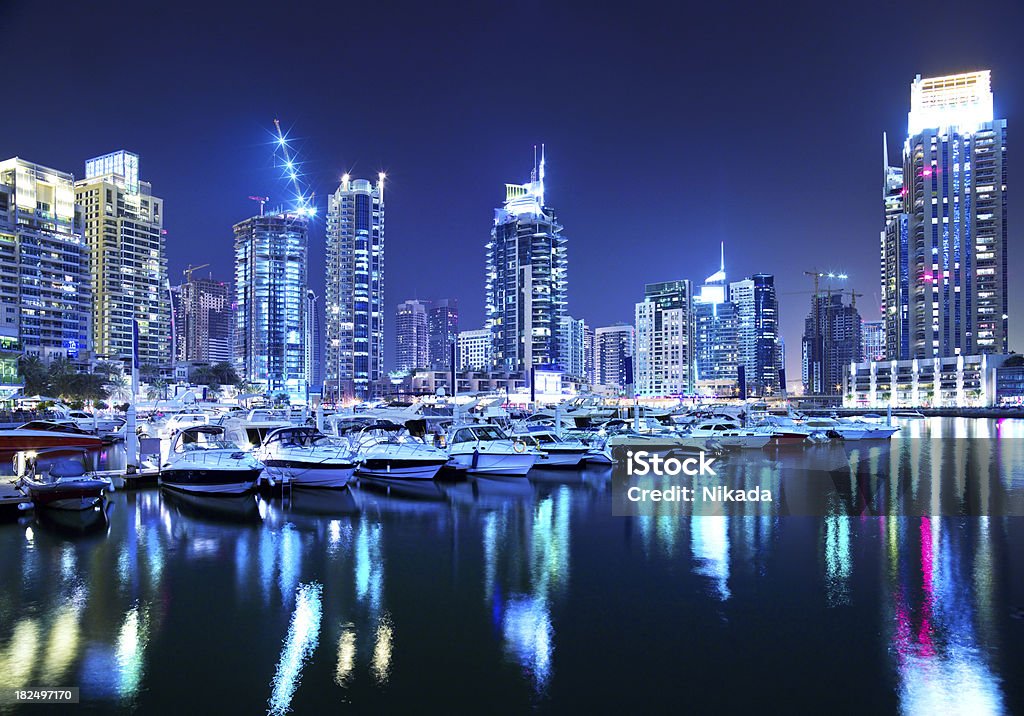 Dubai Marina - Lizenzfrei Abenddämmerung Stock-Foto