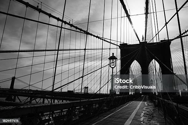 Brooklynbridgesunrise Stockfoto und mehr Bilder von Architektonisches Detail - Architektonisches Detail, Architektur, Brooklyn Bridge