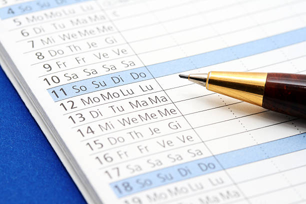 istock Part of Multilingual Calender 182497925