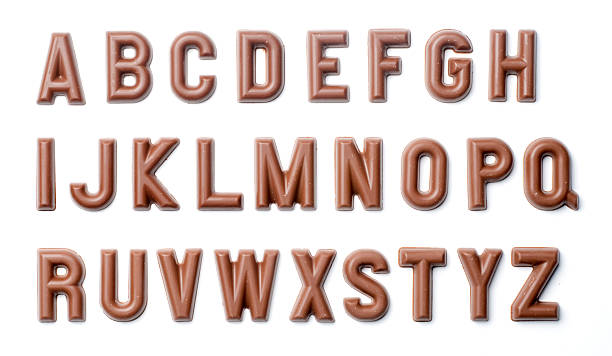 Chocolate alphabet Make your own words with in chocolate r i p stock pictures, royalty-free photos & images