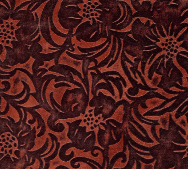 istock dark leather with floral engraving 182498128