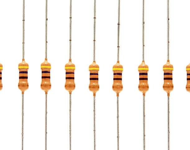 istock Small Resistors in a Row on White Background 182498323