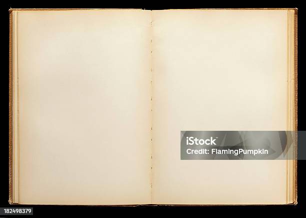 Offene Buch Und Blankoseiten Schwarzem Hintergrund Stockfoto und mehr Bilder von Altes Buch