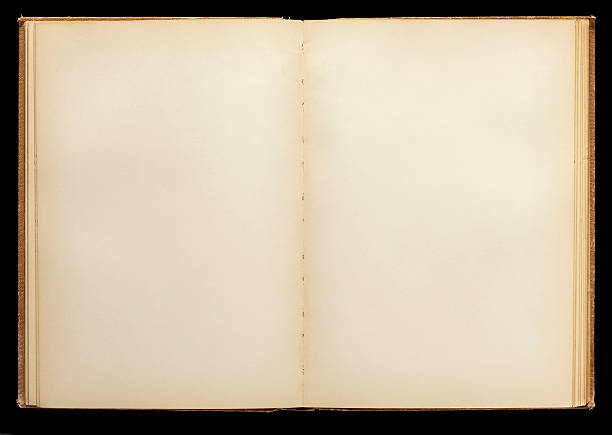 Open Book Blank Pages Black Background Stock Photo - Download Image Now -  Old Book, Page, Cut Out - Istock