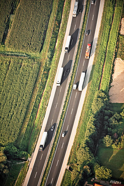 istock Aerial view on highway from balloon 182499193