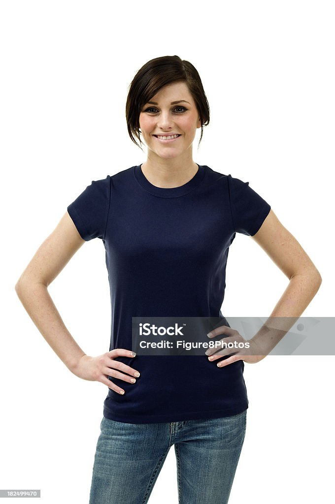 Camiseta feminina em - Foto de stock de Camiseta royalty-free