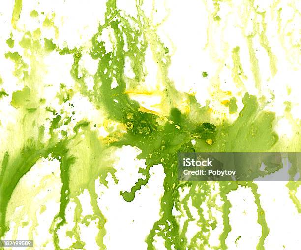 Blot Of Yellowgreen Paint Stock Illustration - Download Image Now - Abstract, Art, Art And Craft