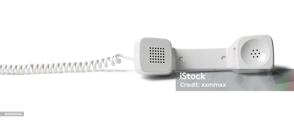 Telephone Receiver Shot of white Telephone Receiver. Business Stock Photo