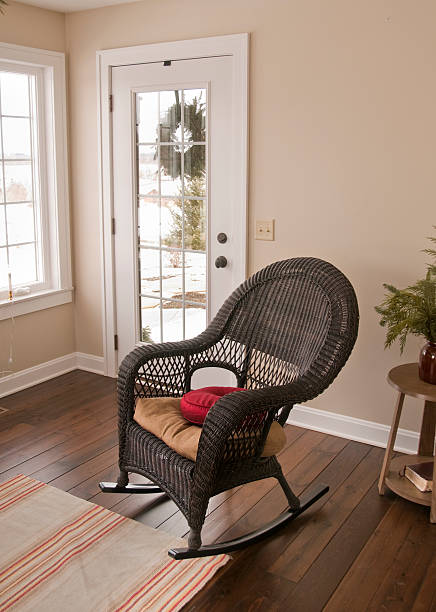 istock Wicker chair by Door 182500112