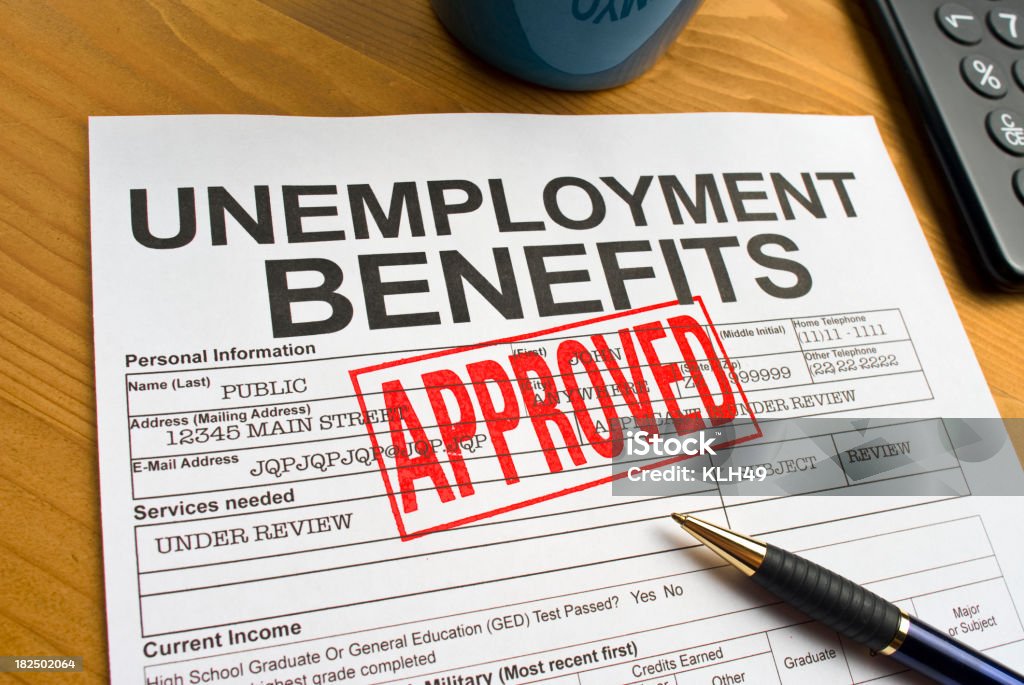 Indennità di disoccupazione - Foto stock royalty-free di Affari