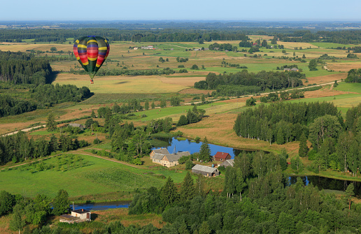 colorful Hot Air Balloon flying